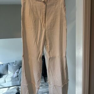 Ara Off-White Textured Pants